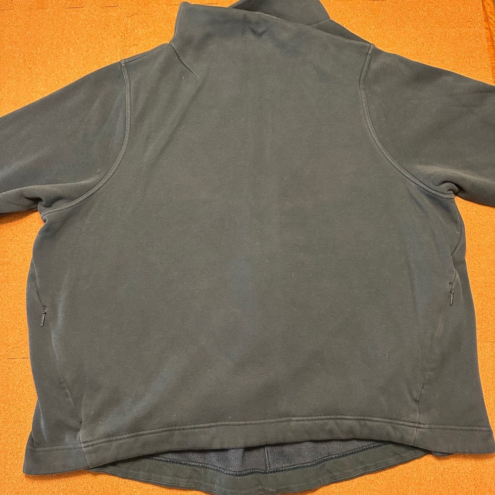 Athleta Mock Neck Fleece Sweatshirt Women 2X Navy Blue Pullover‎ Pocket Cozy